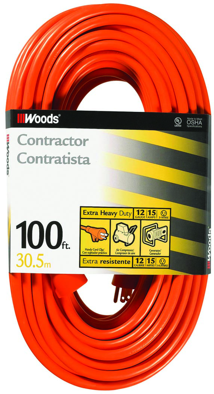 Extension Cord - 100' Extra HD 1-Outlet (Outdoor Style) - Exact Tool & Supply