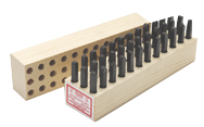 Young Bros Figure & Letter Stamps -- 1/2'' Type Size-Machine Made-36 Pieces per Set - Exact Tool & Supply