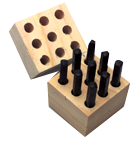 Young Bros 1/8" Figure Set 0-8 Industrial Strength Steel Hand Stamps. 1/8" Characters Blank 7/16" Sq X 3" Long - Exact Tool & Supply