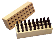 Young Bros 3/16" Letter Set A-Z Plus Period Industrial Strength Steel Hand Stamps. 3/16" Characters Blank 1/2" Sq X 3" Long - Exact Tool & Supply