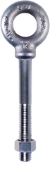 304 Stainless Steel Plain Pattern Nut Eye Bolt - 5/8-11 Thread; 1-3/8" Eye Dia. - Exact Tool & Supply