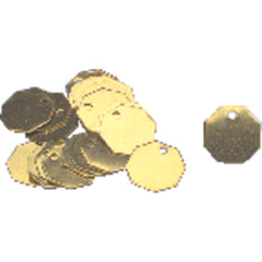 Tool Room Checks - 1″ Round Aluminum - Package 100 - Exact Tool & Supply