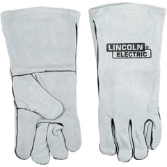 Welding Gloves - Grey Leather Commercial - Exact Tool & Supply