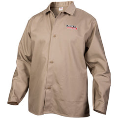 Jacket L - Flame Retardant Cloth Khaki - Exact Tool & Supply