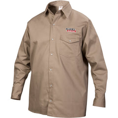 Shirt XXL - Flame Retardant Cloth Khaki - Exact Tool & Supply