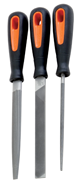 3 Pc. 8" 2nd Cut Engineering File Set - Ergo Handles - Exact Tool & Supply