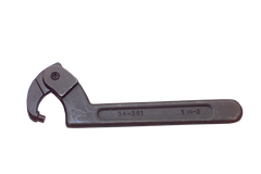 1-1/4 to 3'' Dia. Capacity - 7-1/2'' OAL - Adjustable Pin Spanner Wrench - Exact Tool & Supply