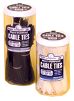 Cable Ties in a Jar - Black Nylon-4; 7.5; 11" Long - Exact Tool & Supply