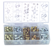385 Pc. Grease Fitting Assortment - Exact Tool & Supply