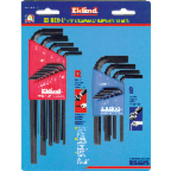 22 Pieces-0.050″-3/8″ & 1.5-10 mm Long & Short Arm Style - Hex Key Set - Exact Tool & Supply