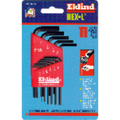 11 Pieces-0.050″-1/4″ Long Arm Style - Hex Key Set - Exact Tool & Supply