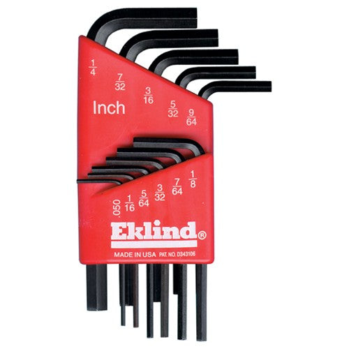 9 Pieces-1.5 mm-10 mm Short Arm Style - Hex Key Set - Exact Tool & Supply