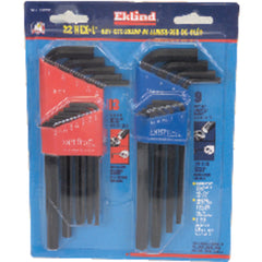 22 Pieces-0.050″-3/8″ & 1.5-10 mm Long Arm Style - Hex Key Set - Exact Tool & Supply