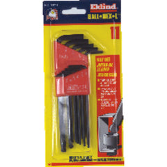 11 Pieces-0.050″-1/4″ Long Arm Style - Ball End Hex Key Set - Exact Tool & Supply