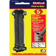 5 Pieces-3/16″-3/8″ Fold Up Style - Ball End Hex Key Set - Exact Tool & Supply