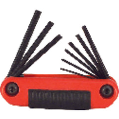 9 Pieces-5/64″-1/4″ Fold Up Style - Hex Key Set - Exact Tool & Supply