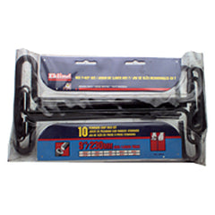 10 Pieces-3/32″-3/8″ T-Handle Style-9″ Arm-Hex Key Set with Plain Grip - Exact Tool & Supply