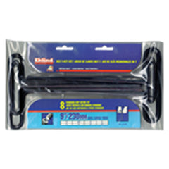 8 Pieces-2.0 mm-10 mm T-Handle Style-9″ Arm-Hex Key Set with Plain Grip - Exact Tool & Supply