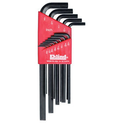 9 Pieces-1.5 mm-10 mm Long Arm Style - Hex Key Set - Exact Tool & Supply