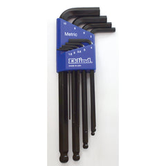 9 Pieces-1.5 mm-10 mm Long Arm Style - Ball End Hex Key Set - Exact Tool & Supply