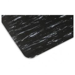 4' x 60' x 1/2" Thick Marble Pattern Mat - Black/White - Exact Tool & Supply