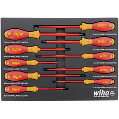 10 Piece Insulated SoftFinish® Cushion Grip Screwdriver Tray Set - Exact Tool & Supply