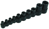 10 Piece - E-5; E-6; E-7; E-8; E-10; E-12; E-14; E-16; E-18 & E-20- Torx Socket Sets For External Bolts - Exact Tool & Supply