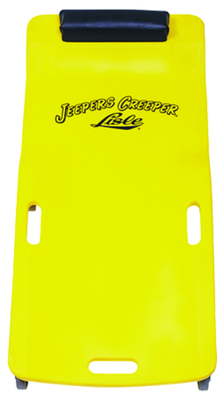 Low Profile Plastic Creeper - Body-fitting Design - Yellow - Exact Tool & Supply