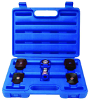 5T Hydraulic Flat Body Cylinder Kit with various height magnetic adapters in Carrying Case - Exact Tool & Supply