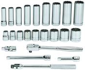 23 Piece - 3/8" Drive - 12 Point - Combination Kit - Exact Tool & Supply