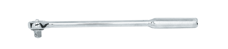 15" OAL - 1/2'' Drive - Round Head - Extra Long Reversible Ratchet - Knurled Handle - Exact Tool & Supply