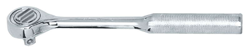 10-1/4" OAL - 1/2'' Drive - Round Head - Reversible Ratchet - Knurled Handle - Exact Tool & Supply