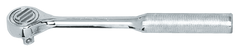 10-1/4" OAL - 1/2'' Drive - Round Head - Reversible Ratchet - Knurled Handle - Exact Tool & Supply