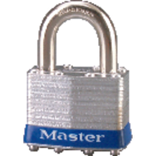 Commercial Steel Padlock 1 3/4″ Body Width; Keyed: Different; Silver - Exact Tool & Supply