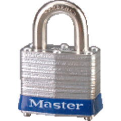 Commercial Steel Padlock 1 9/16″ Body Width; Keyed: Different; Silver - Exact Tool & Supply