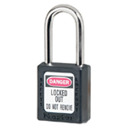 Xenoy Padlock - 1 1/2″ Body Width; Keyed: Different; Black - Exact Tool & Supply