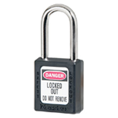 Xenoy Padlock - 1 1/2″ Body Width; Keyed: Different; Black - Exact Tool & Supply