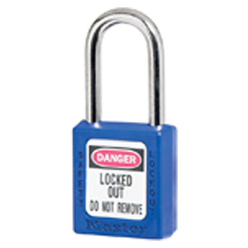 Xenoy Padlock - 1 1/2″ Body Width; Keyed: Different; Blue - Exact Tool & Supply