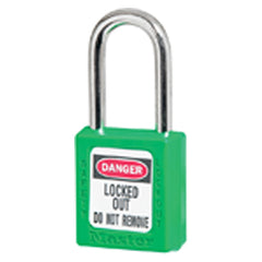 Xenoy Padlock - 1 1/2″ Body Width; Keyed: Different; Green - Exact Tool & Supply