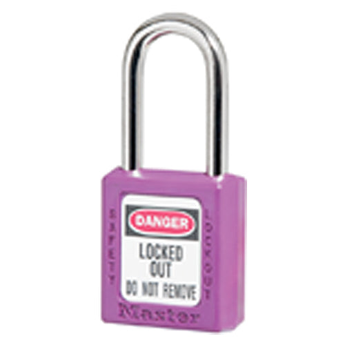 Xenoy Padlock - 1 1/2″ Body Width; Keyed: Different; Purple - Exact Tool & Supply