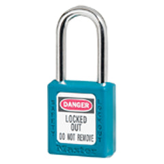 Xenoy Padlock - 1 1/2″ Body Width; Keyed: Different; Teal - Exact Tool & Supply