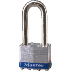 Commercial Steel Padlock 2″ Body Width; Keyed: Different; Silver - Exact Tool & Supply