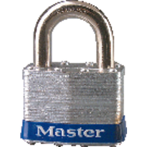 Commercial Steel Padlock 2″ Body Width; Keyed: Different; Silver - Exact Tool & Supply