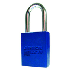 Aluminum Padlock 1 1/2″ Body Width; Keyed: Different; Blue - Exact Tool & Supply