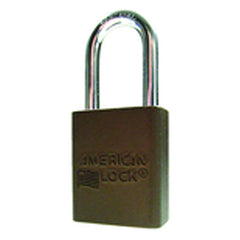 Aluminum Padlock 1 1/2″ Body Width; Keyed: Different; Brown - Exact Tool & Supply