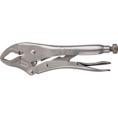 Vise-Grip Curved Jaw Locking Pliers with Wire Cutter - 4WR Plain Grip 15/16″ Capacity 4″ Long - Exact Tool & Supply