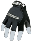 Black/Gray Synthetic Leather/Breathable Mach-5 Impact Gloves - Exact Tool & Supply