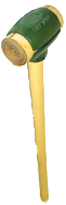 Rawhide Face Sledge Hammer -- 8 lb--36'' Hickory Handle--2-3/4'' Head Diameter - Exact Tool & Supply