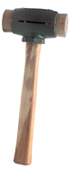 Rawhide Hammer with Face - 2.75 lb; Wood Handle; 1-3/4'' Head Diameter - Exact Tool & Supply