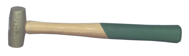 Hackett Brass Brass Hammer -- 5 lb; Hickory Handle; 1-3/4'' Head Diameter - Exact Tool & Supply